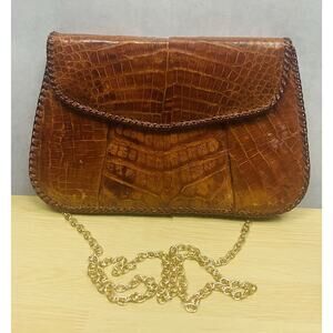Rare Vintage 1940s Genuine Alligator Clutch/Handbag Please Read